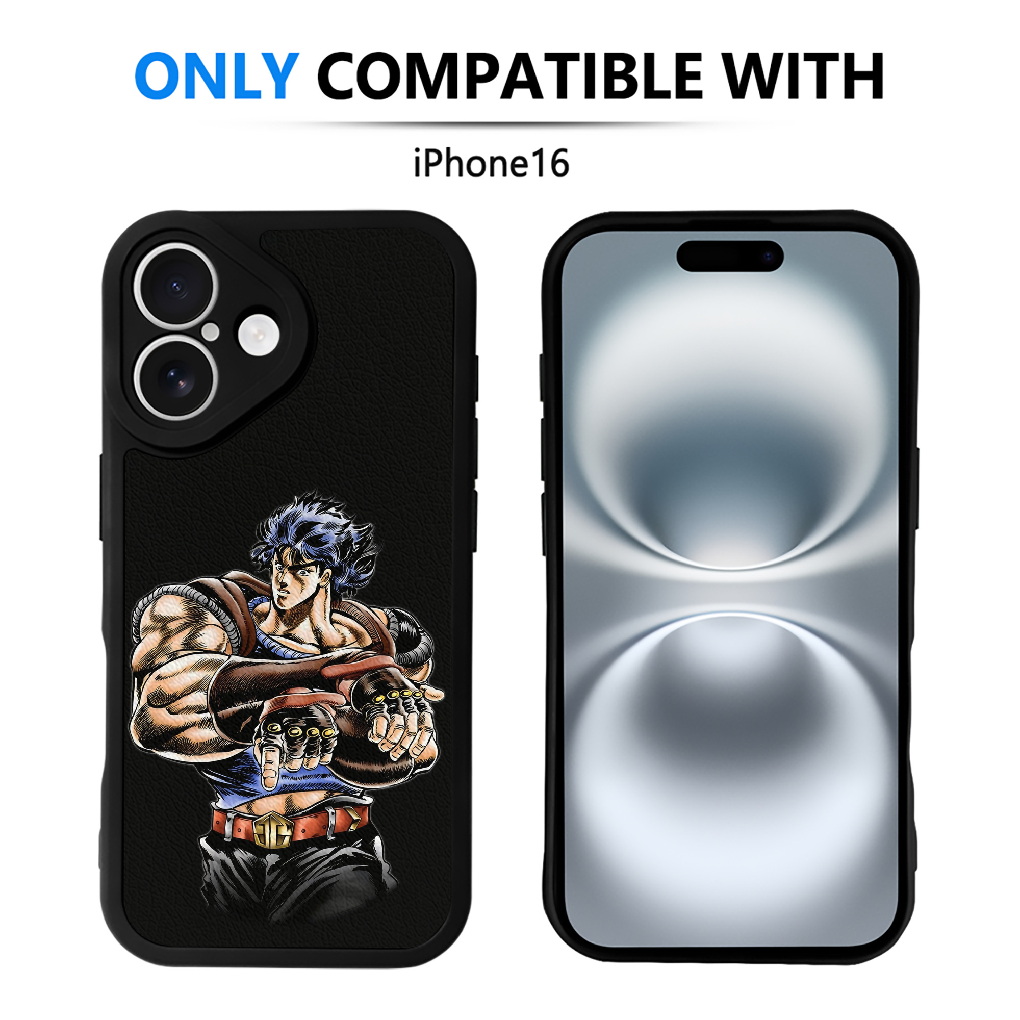 （画像用） ジョジョの奇妙な冒険 /ジョナサン?ジョースター JoJo's Bizarre Adventure Jonathan Joestar 【iPhone 16シリーズ対応】シリコンスマホケース（レザー調） 材質：シリコン